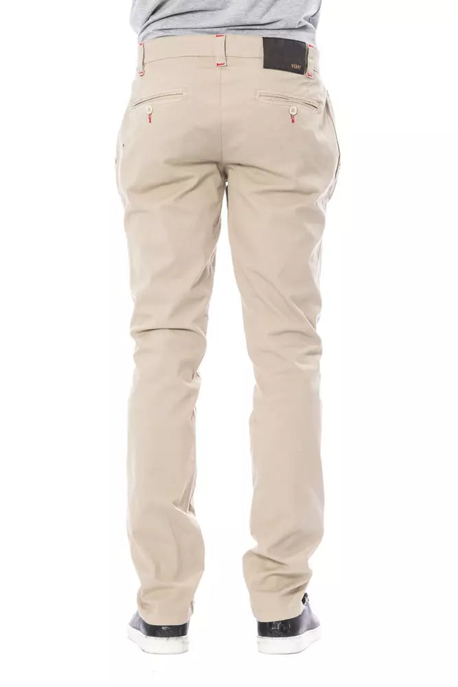 Beige Cotton Men's Chino Pant-Verri-LabelTerrace.com