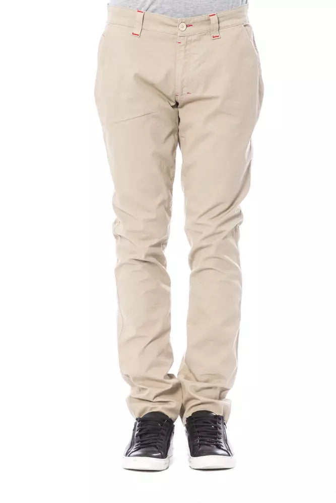 Beige Cotton Men's Chino Pant-Verri-LabelTerrace.com