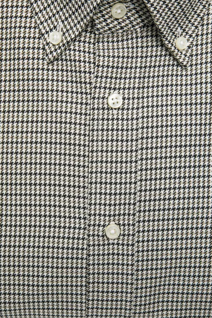 Beige Cotton Men's Shirt