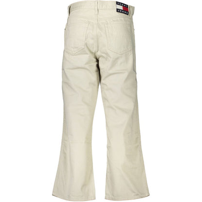 Beige Cotton Women Jeans-Tommy Hilfiger-LabelTerrace.com