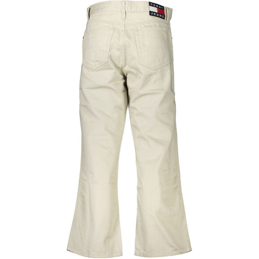 Beige Cotton Women Jeans-Tommy Hilfiger-LabelTerrace.com