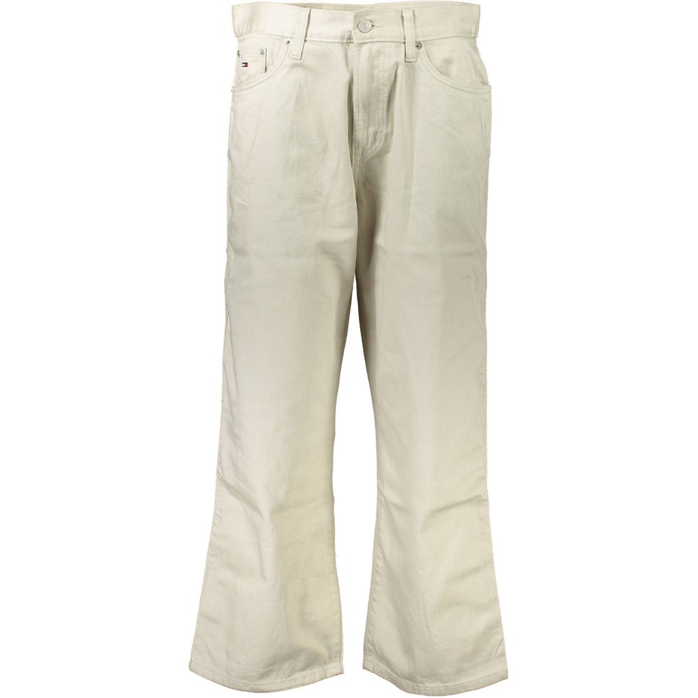 Beige Cotton Women Jeans-Tommy Hilfiger-LabelTerrace.com