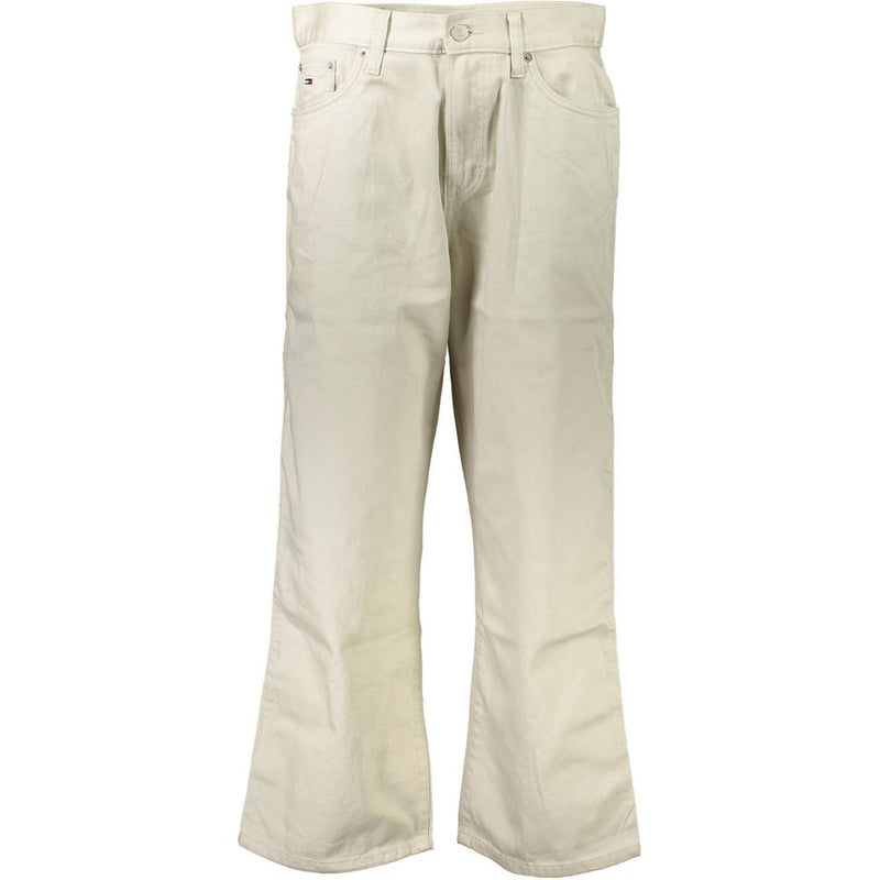 Beige Cotton Women Jeans-Tommy Hilfiger-LabelTerrace.com