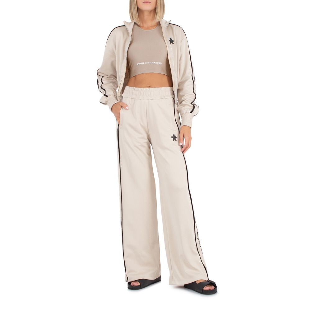 Beige Cotton Women Pant-Comme Des Fuckdown-LabelTerrace.com