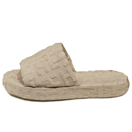 Beige Cotton Women Sandal-Hinnominate-LabelTerrace.com