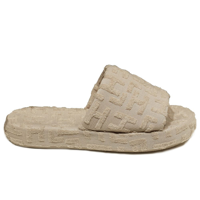 Beige Cotton Women Sandal-Hinnominate-LabelTerrace.com