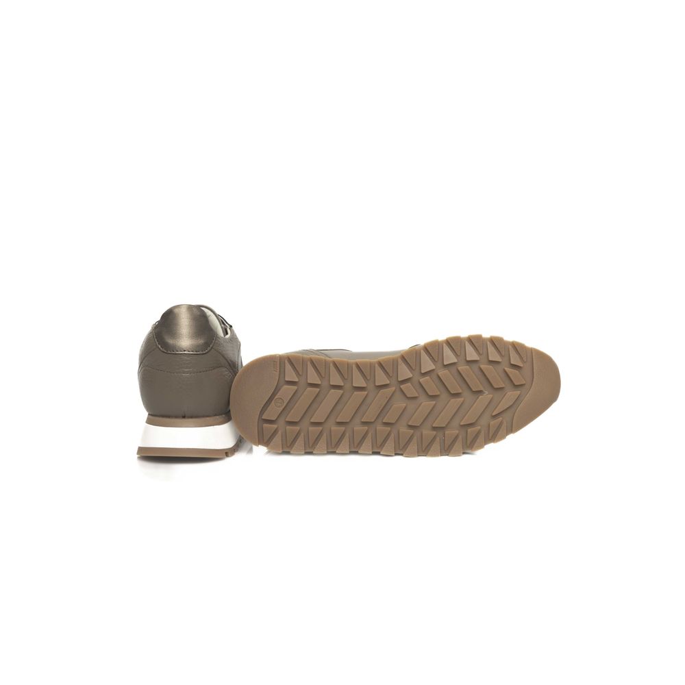 Beige Cowhide Women Sneaker-Cerruti 1881-LabelTerrace.com