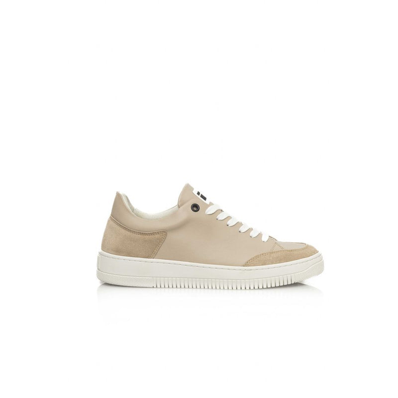 Beige Cowhide Women Sneaker-Cerruti 1881-LabelTerrace.com