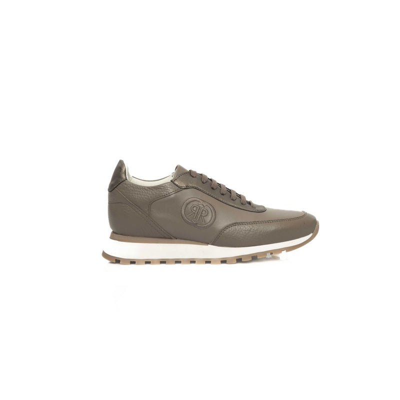 Beige Cowhide Women Sneaker-Cerruti 1881-LabelTerrace.com