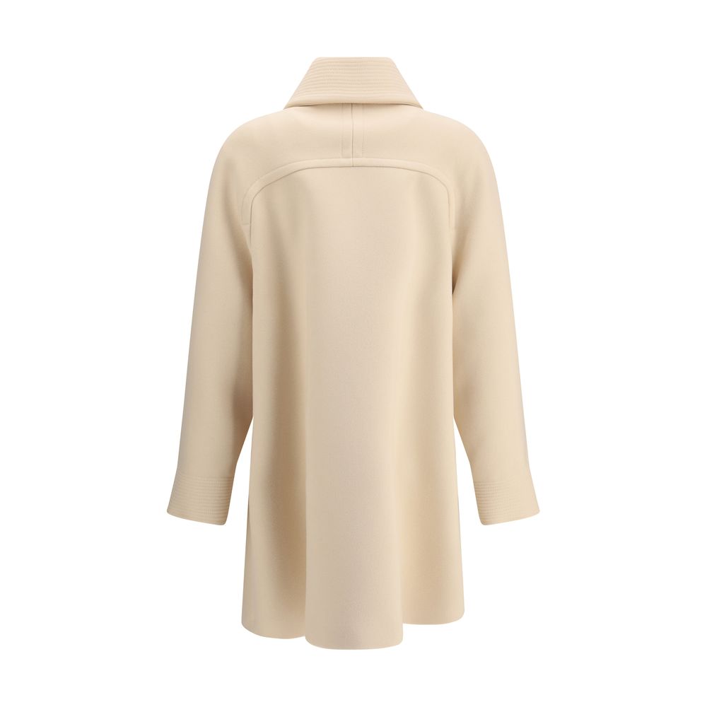 Beige Fleece Wool Coat