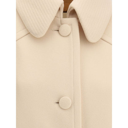 Beige Fleece Wool Coat