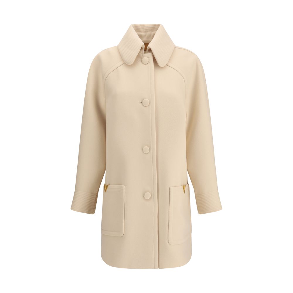 Beige Fleece Wool Coat
