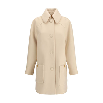 Beige Fleece Wool Coat