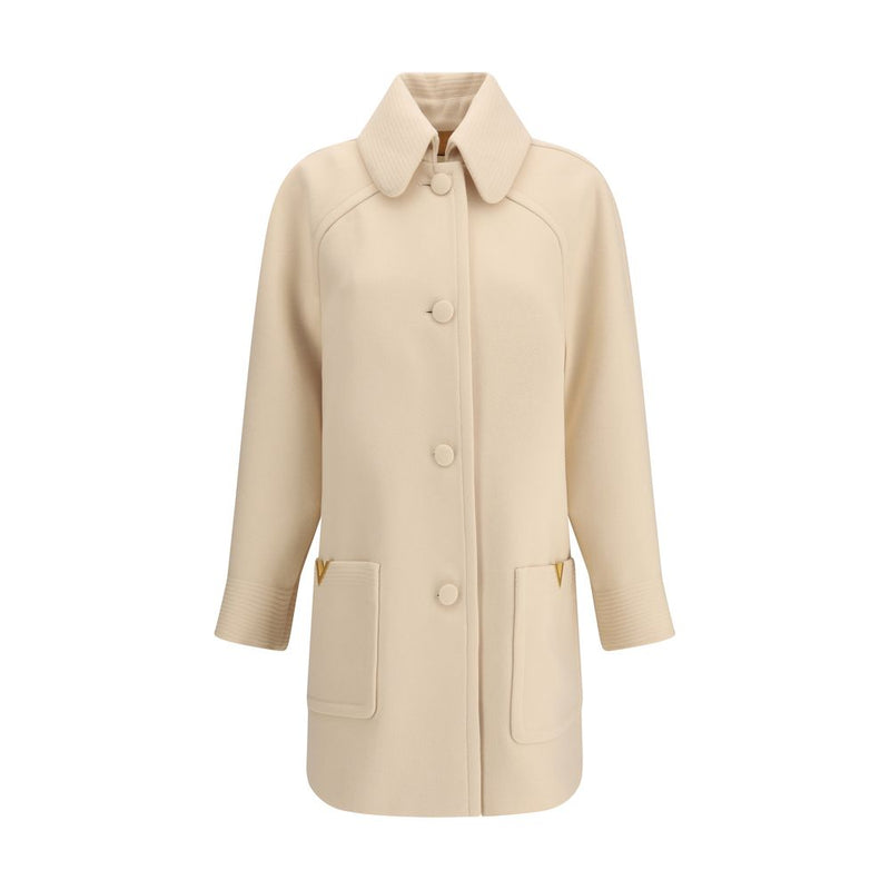 Beige Fleece Wool Coat