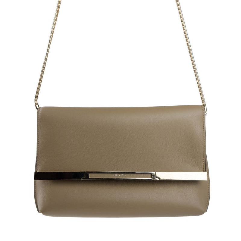 Beige Leather Crossbody Bag-Giada-LabelTerrace.com