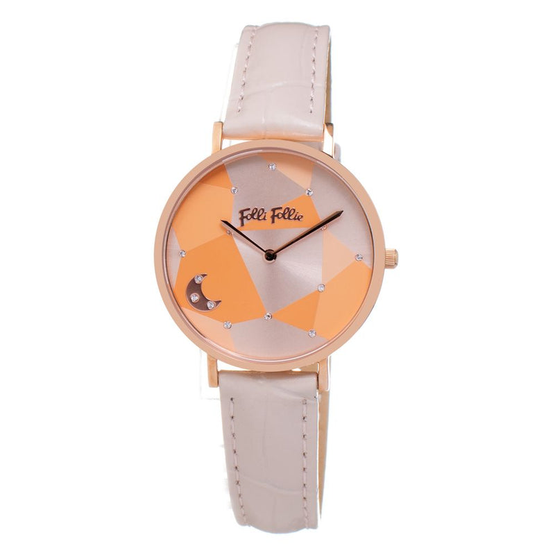 Beige Leather Watch-Folli Follie-LabelTerrace.com