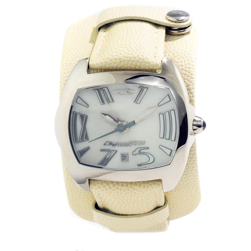 Beige Leather Watch-Chronotech-LabelTerrace.com