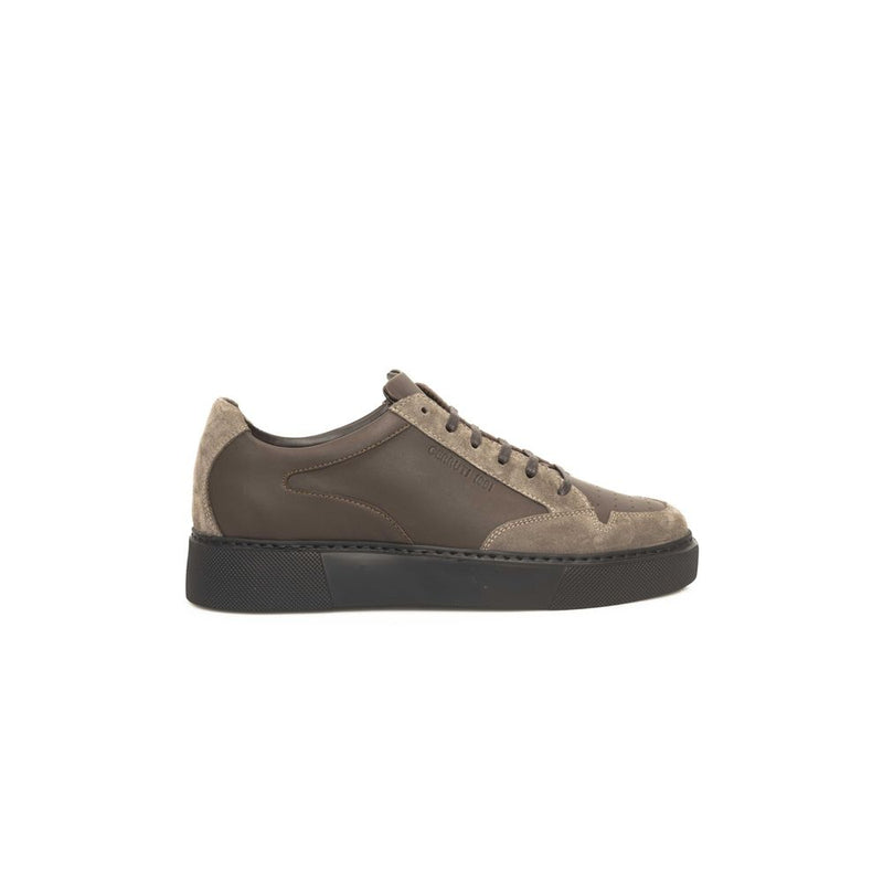 Beige Leather Men Sneaker-Cerruti 1881-LabelTerrace.com