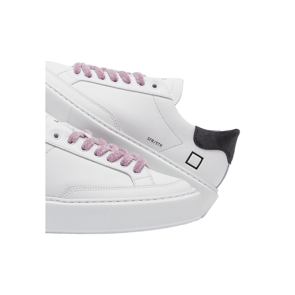 Beige Leather Sneaker-D.A.T.E-LabelTerrace.com