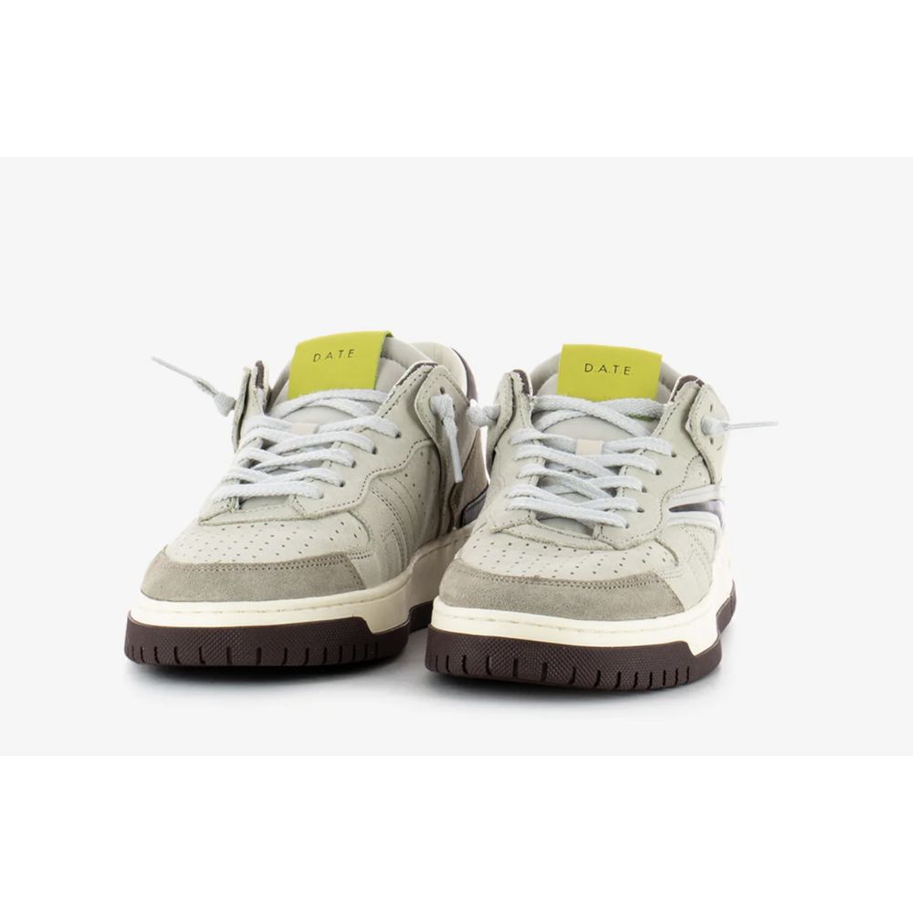 Beige Leather Sneaker-D.A.T.E-LabelTerrace.com