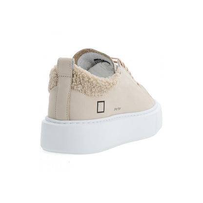 Beige Leather Sneaker-D.A.T.E-LabelTerrace.com