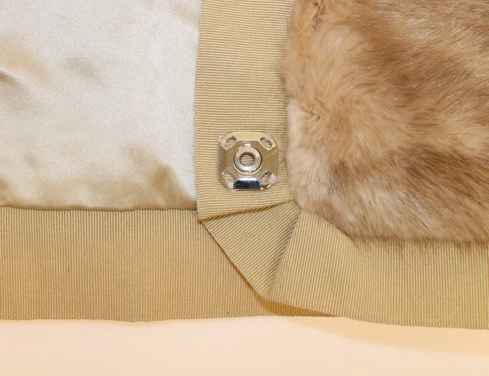 Beige MINK Fur Scarf Foulard Neck Wrap-Dolce & Gabbana-LabelTerrace.com