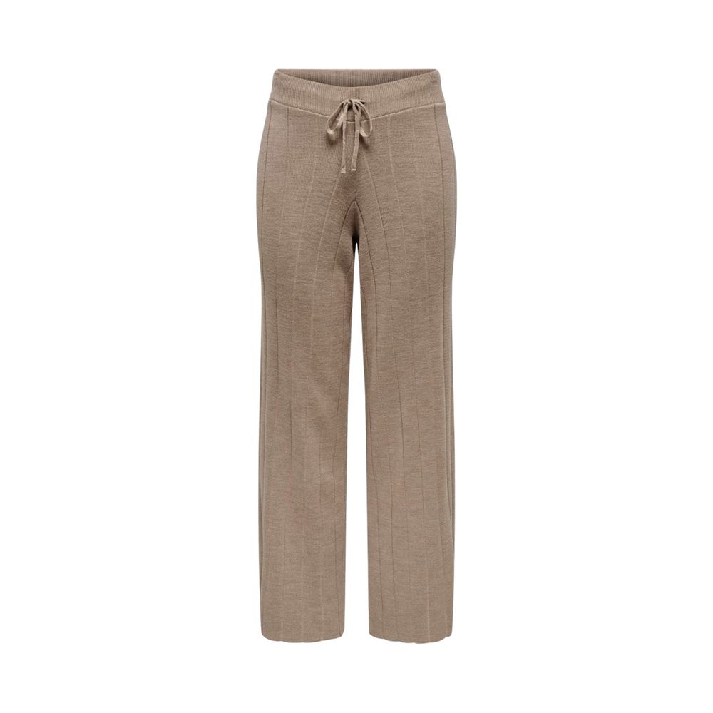 Beige Marabou Casual Pants