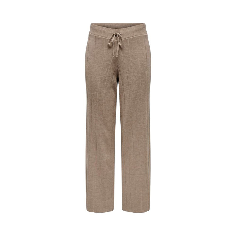 Beige Marabou Casual Pants