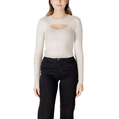 Beige Marabou Sweatshirt