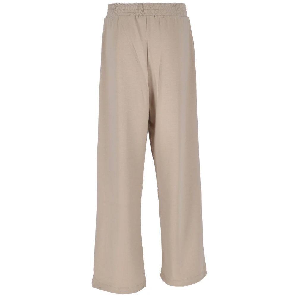 Beige Modal Women Pants-Hinnominate-LabelTerrace.com