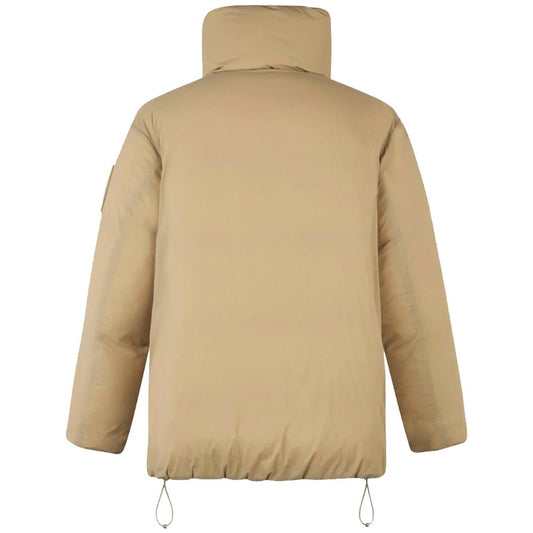Beige Nylon Jackets & Coat-Moose Knuckles-LabelTerrace.com