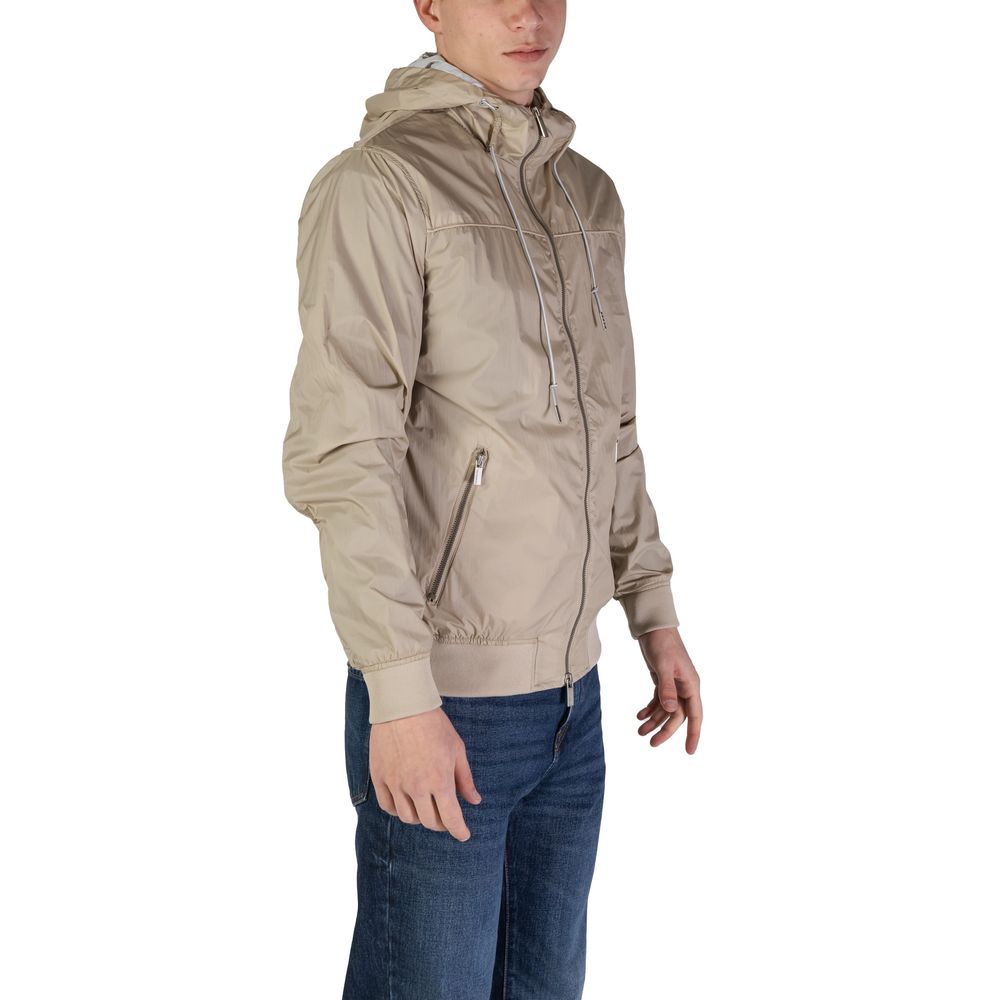 Beige Nylon Shell Jacket
