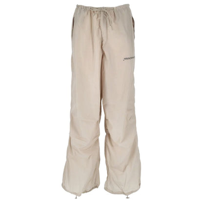 Beige Nylon Women's High-Waisted Trouser-Hinnominate-LabelTerrace.com