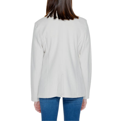 Beige Polyester Blazer