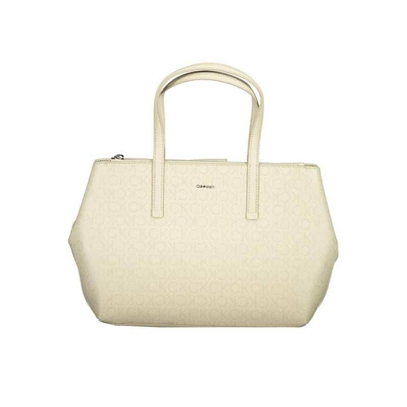 Beige Polyester Handbag-Calvin Klein-LabelTerrace.com