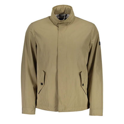 Beige Polyester Men Jacket-Gant-LabelTerrace.com
