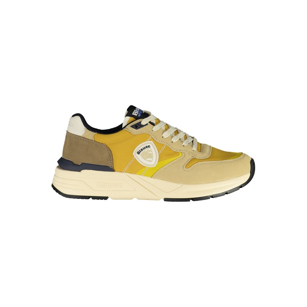Beige Polyester Men Sneaker-Blauer-LabelTerrace.com