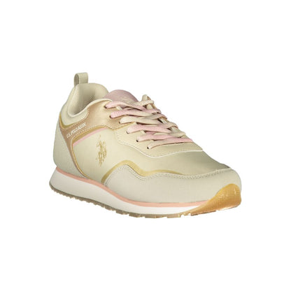 Beige Polyester Sneaker-U.S. POLO ASSN.-LabelTerrace.com