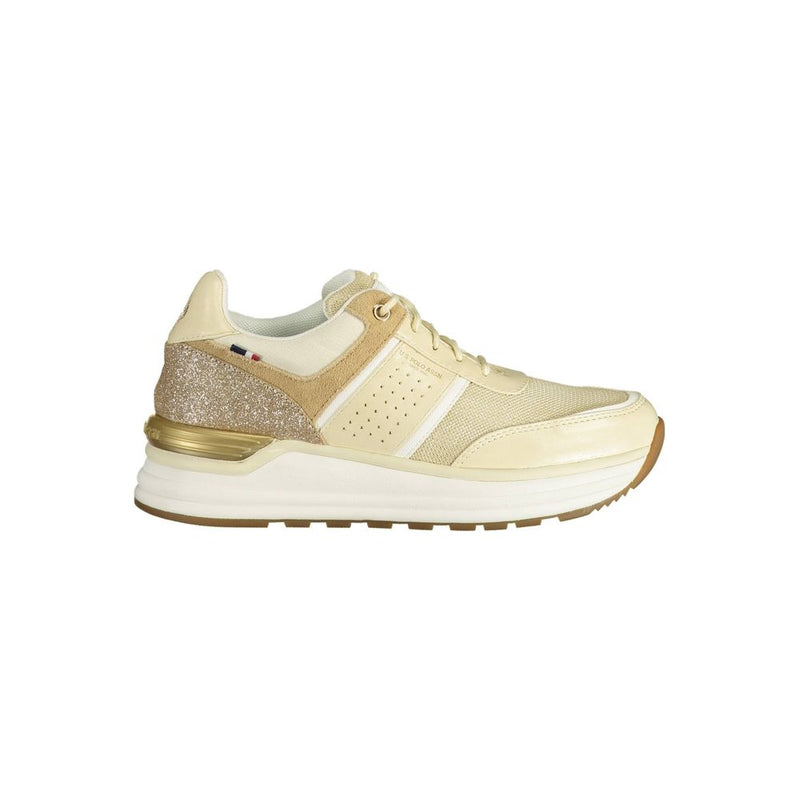 Beige Polyester Sneaker-U.S. POLO ASSN.-LabelTerrace.com