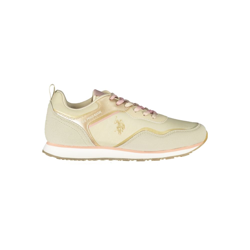 Beige Polyester Sneaker-U.S. POLO ASSN.-LabelTerrace.com
