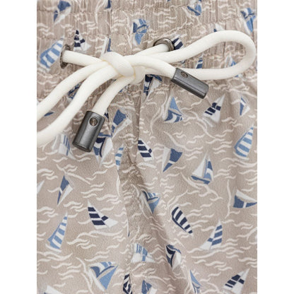 Beige Polyester Swim Short-Canali-LabelTerrace.com