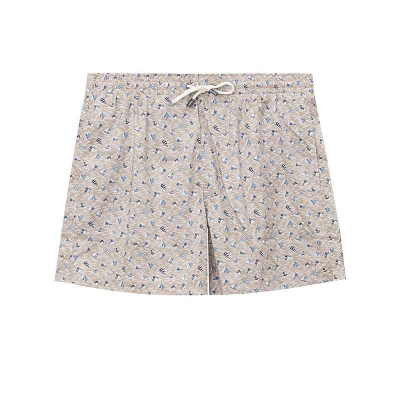 Beige Polyester Swim Short-Canali-LabelTerrace.com