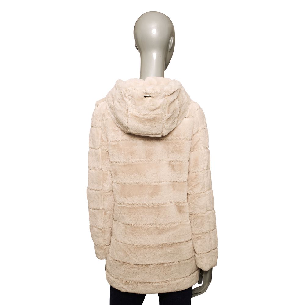 Beige Polyester Women Jacket-Baldinini Trend-LabelTerrace.com