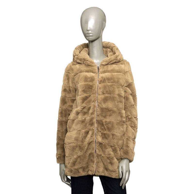 Beige Polyester Women Jacket-Baldinini Trend-LabelTerrace.com