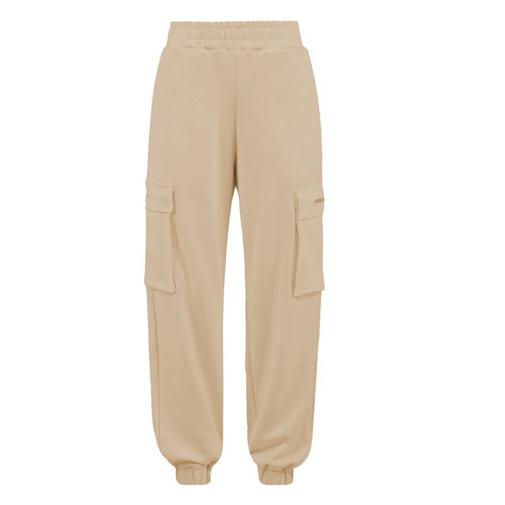Beige Polyester Women Pants-Hinnominate-LabelTerrace.com