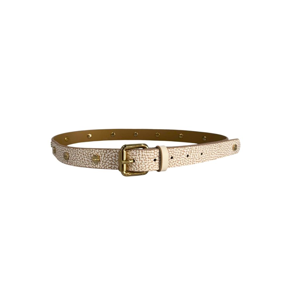 Beige Polyvinyl Women's Belt