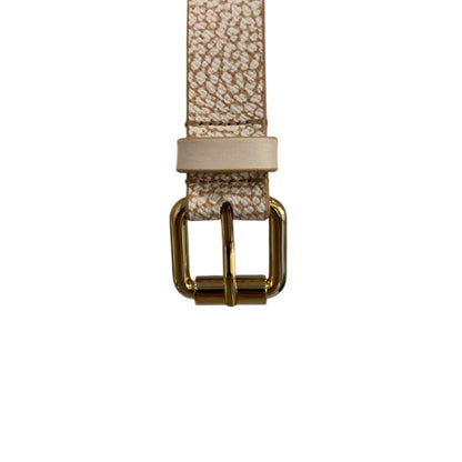 Beige Polyvinyl Women's Belt