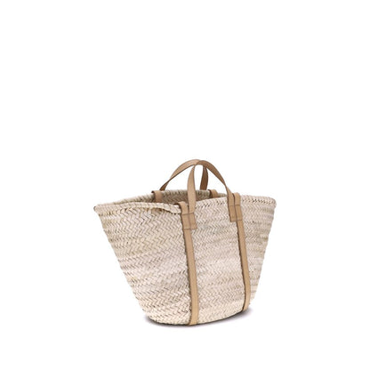 Beige Raffia Shoulder Bag