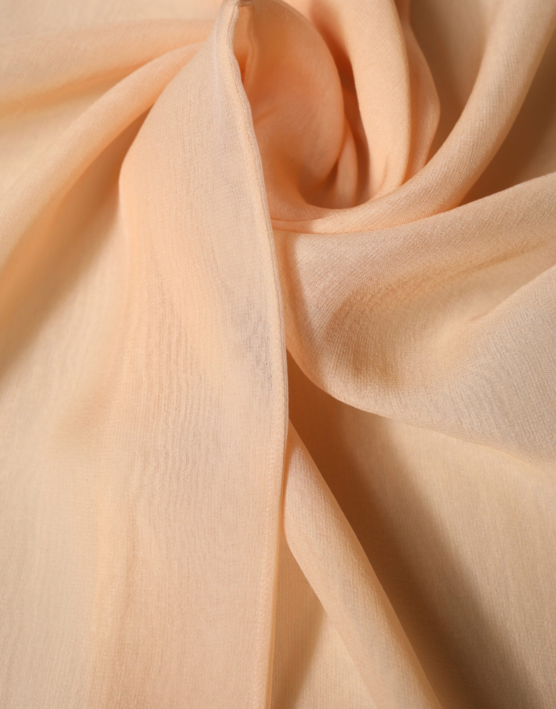 Beige Silk Sash Wrap Foulard Stole 292cm x 19cm Scarf