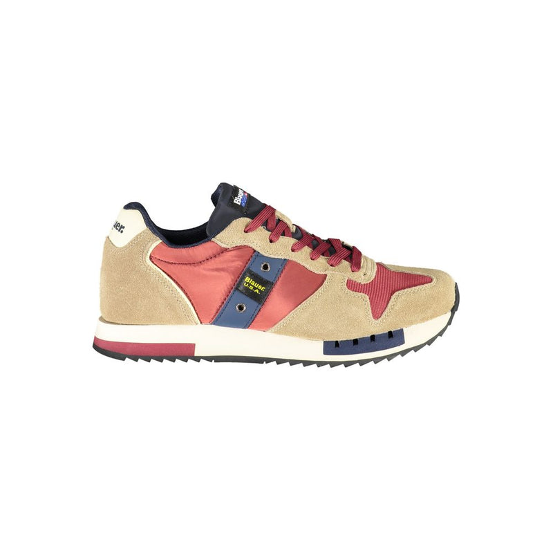 Beige Sports Sneakers with Contrast Accents-Blauer-LabelTerrace.com